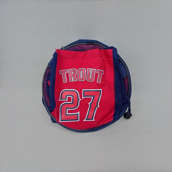 Mike Trout #27 Red Los Angeles Angels Yakult SGA Cooler Backpack NEW - Picture 3 of 6